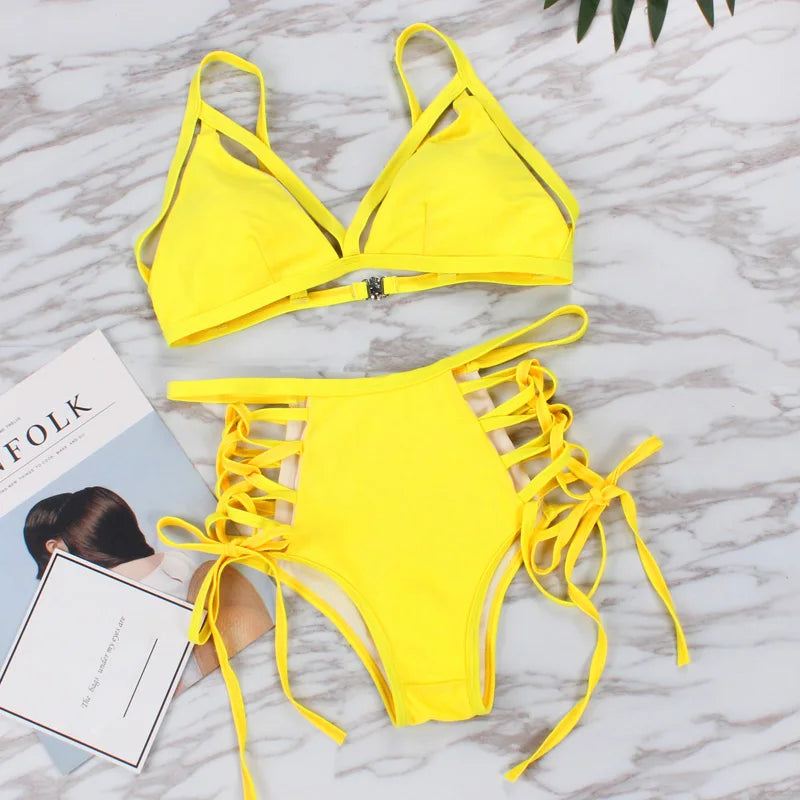 Vintage Cutout Bikini