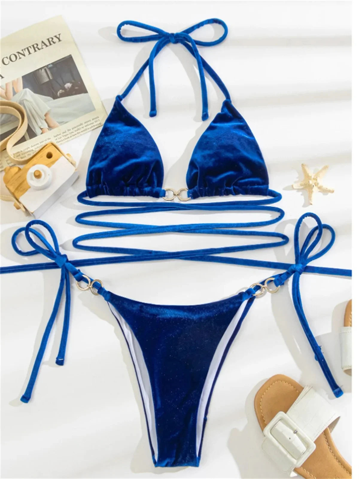 Velvet Criss Cross Bikini