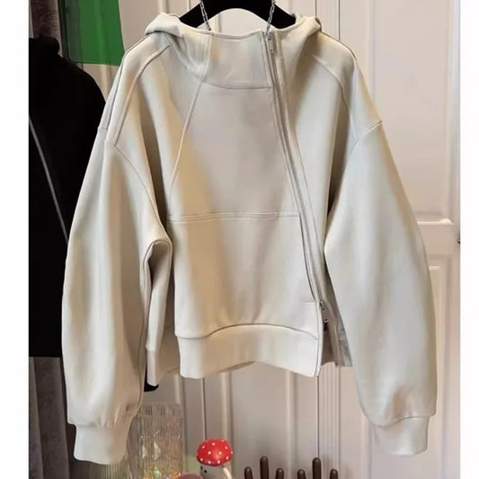 Asymmetrical Zip Up Hoodie