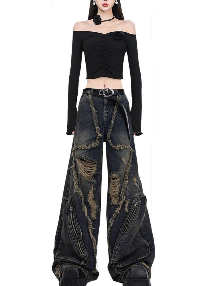 Distressed Goth Jeans