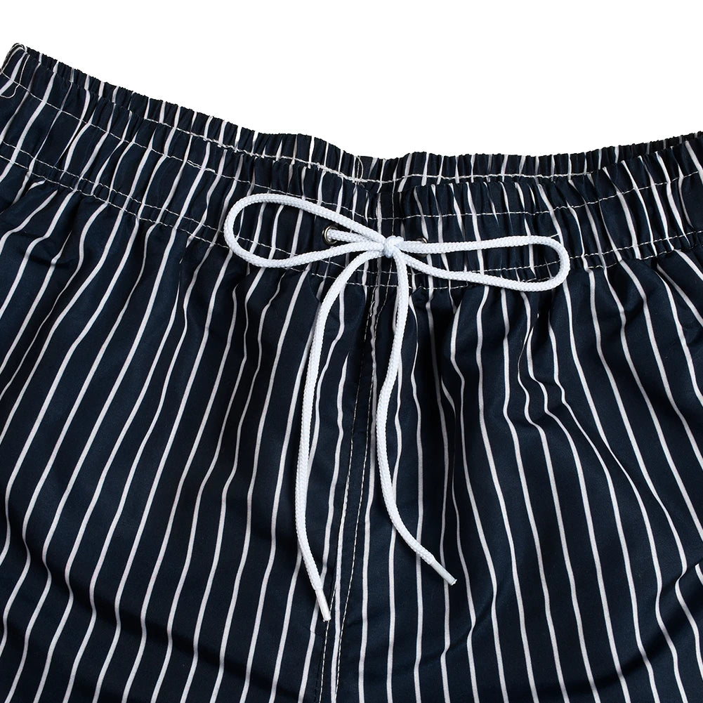 Striped Swim Trunks