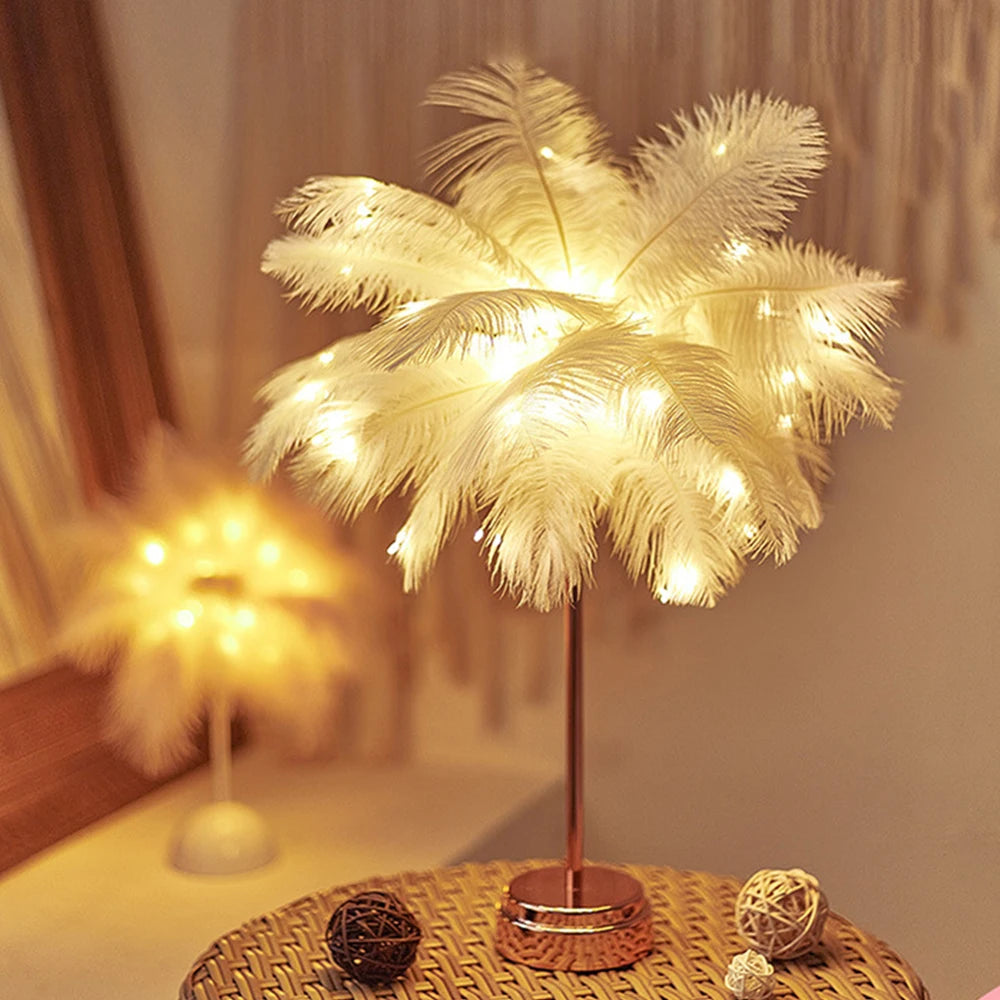 Feather Table Lamp