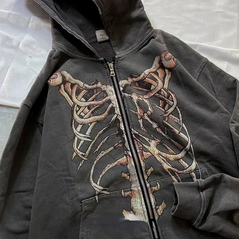 Skully Zip Up Hoodie