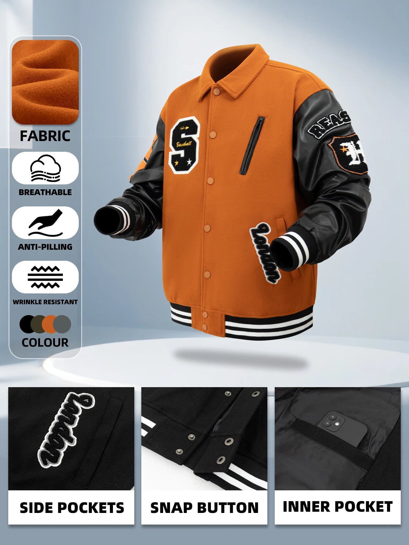 Collared Varsity Jacket