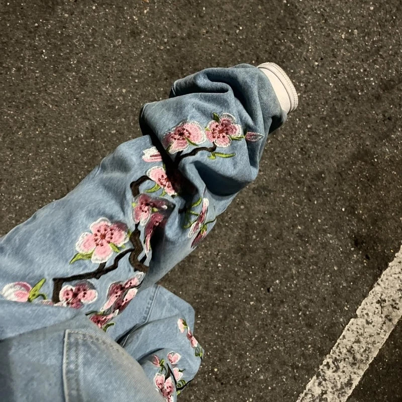 Front Pocket Cherry Blossom Jeans