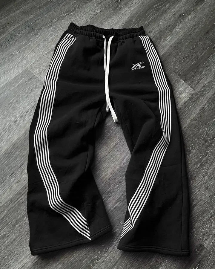 Wide Leg Multi Striped Sweatpants