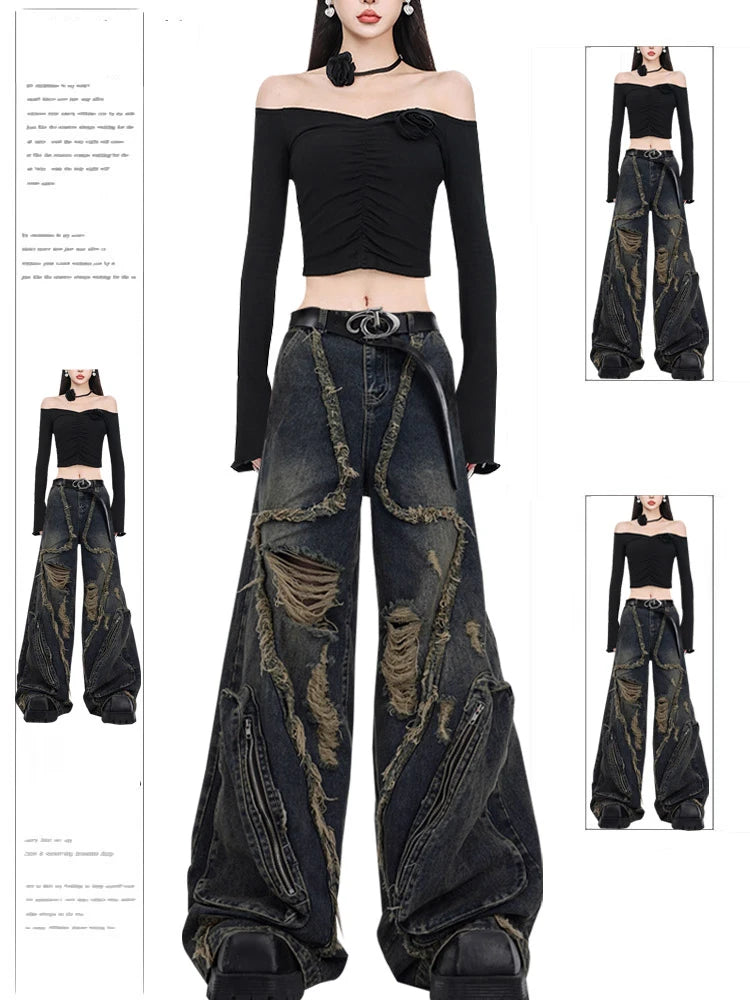 Distressed Goth Jeans