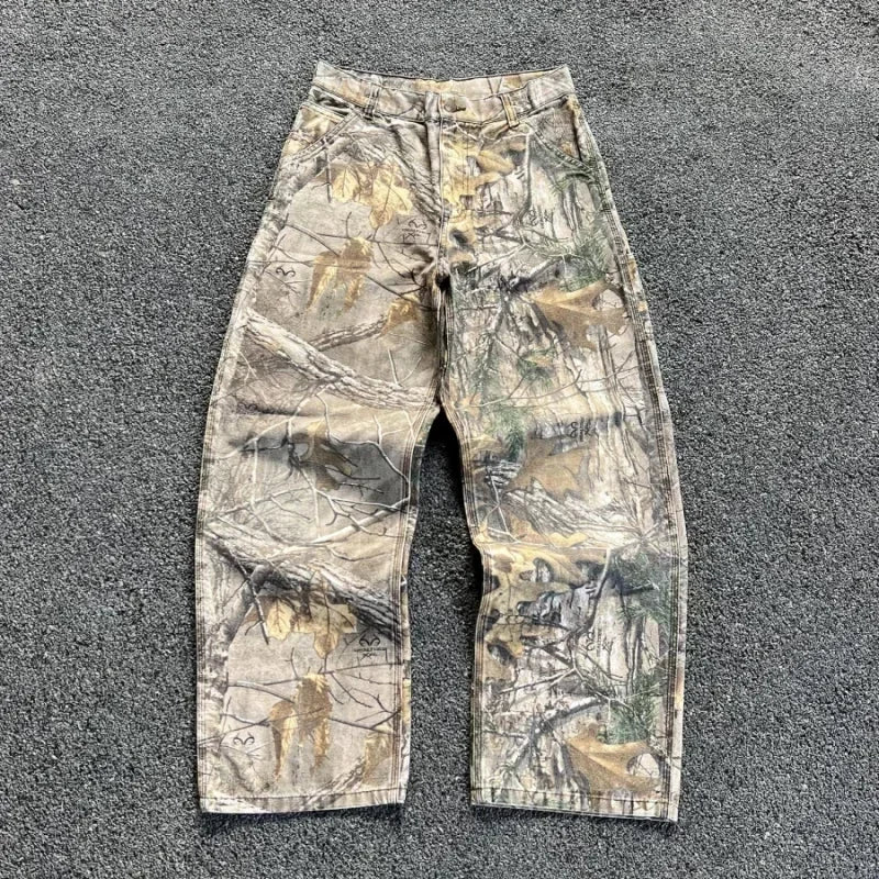 Camo Wide Leg Jeans