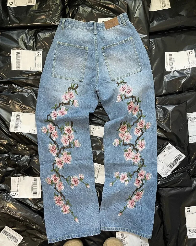 Front Pocket Cherry Blossom Jeans