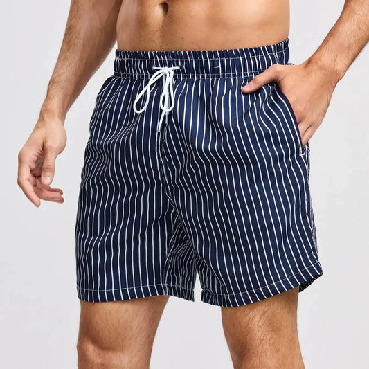 Striped Swim Trunks