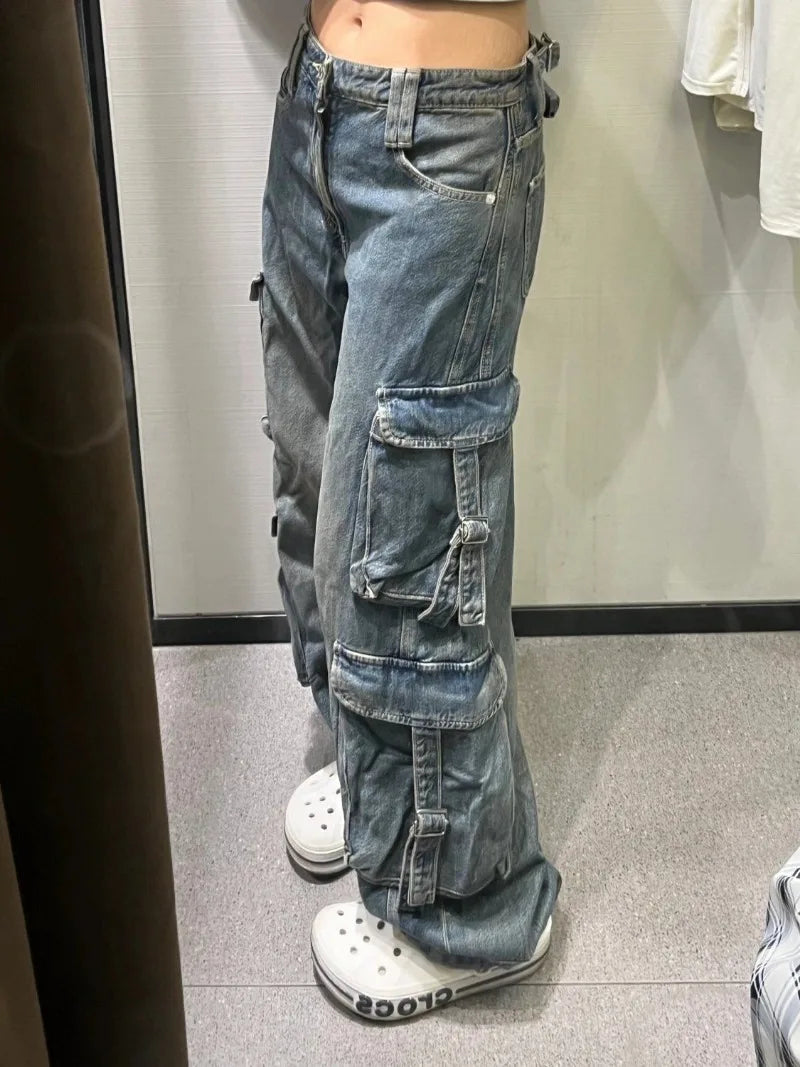 Multi-Pocket Cargo Jeans