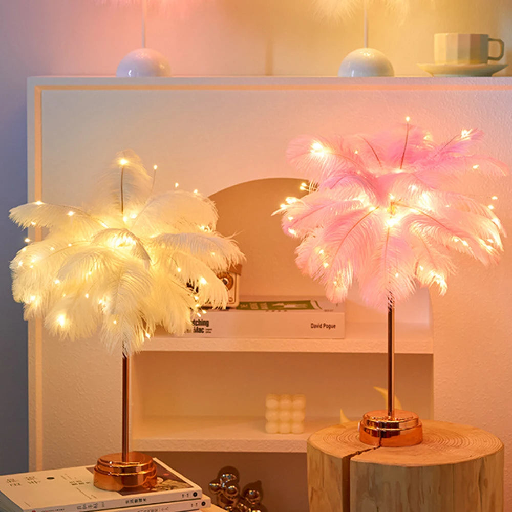 Feather Table Lamp