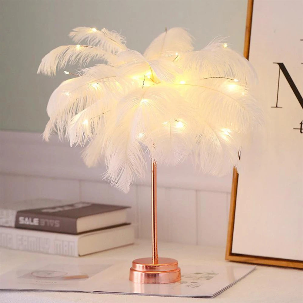 Feather Table Lamp