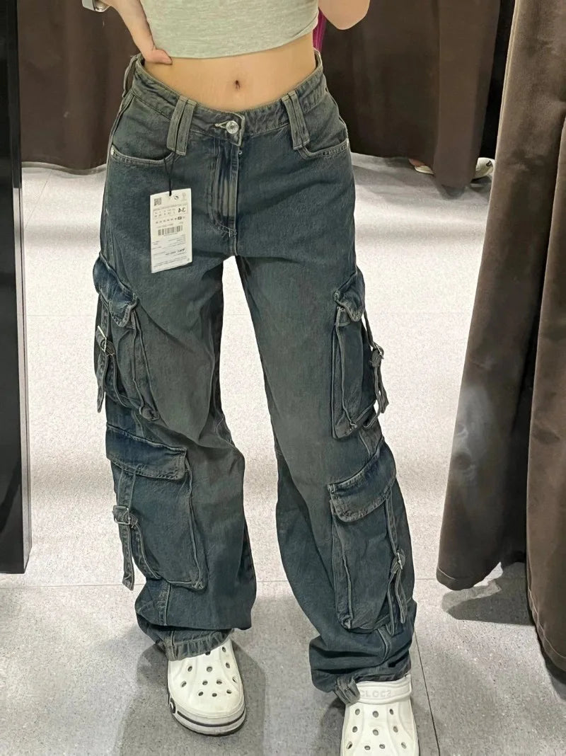 Multi-Pocket Cargo Jeans