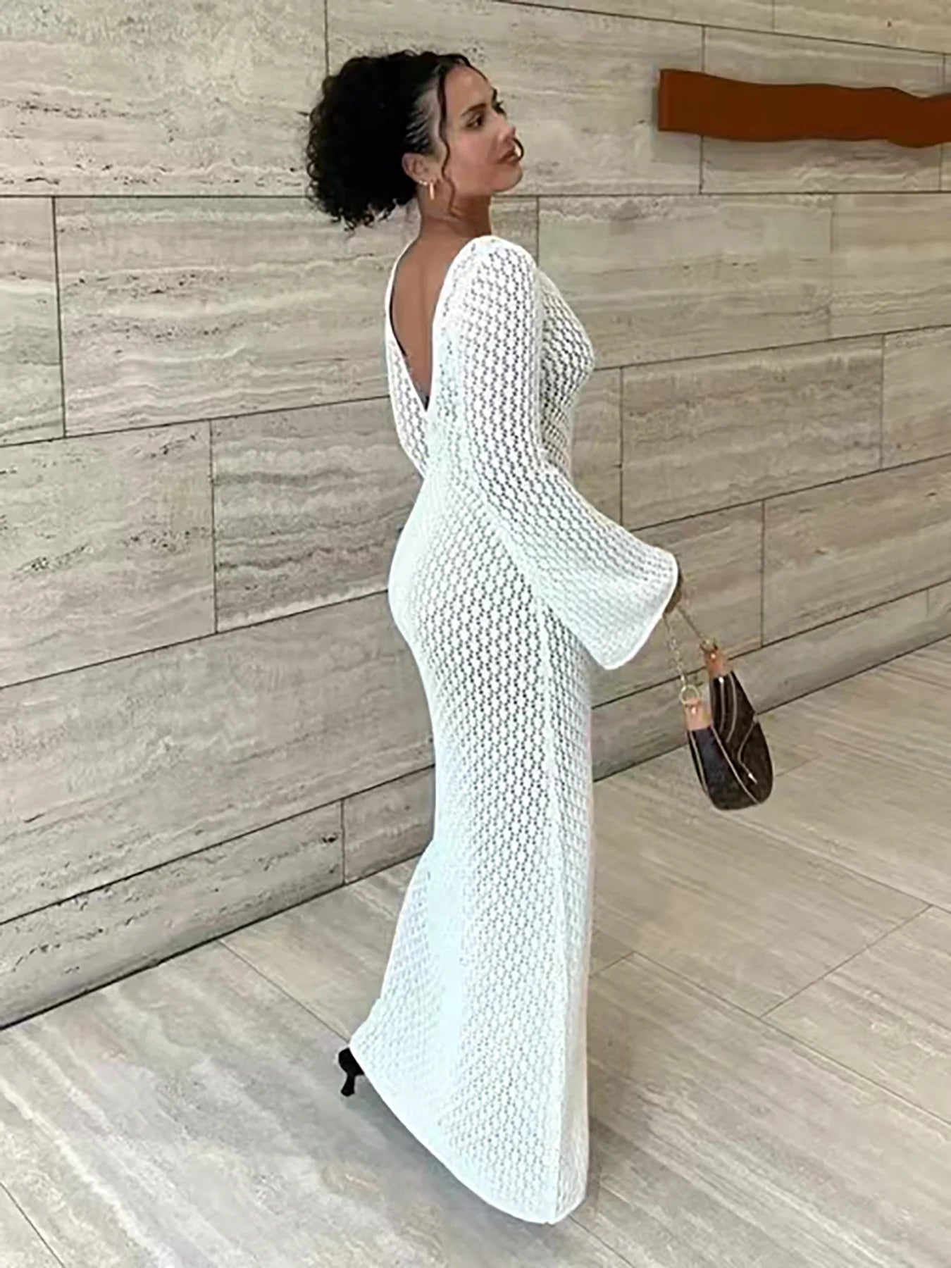 Crocheted Swim Cover Up Dress