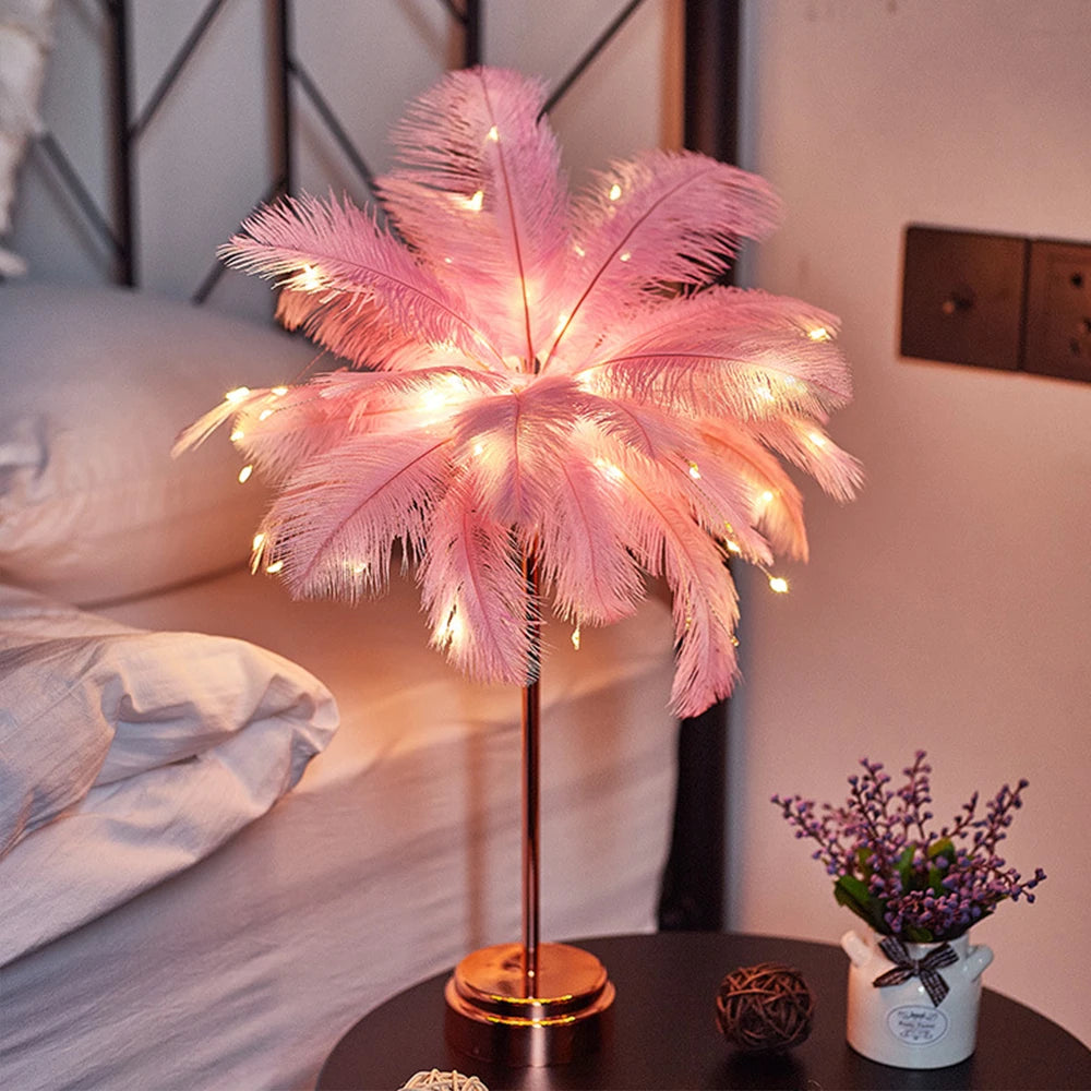 Feather Table Lamp