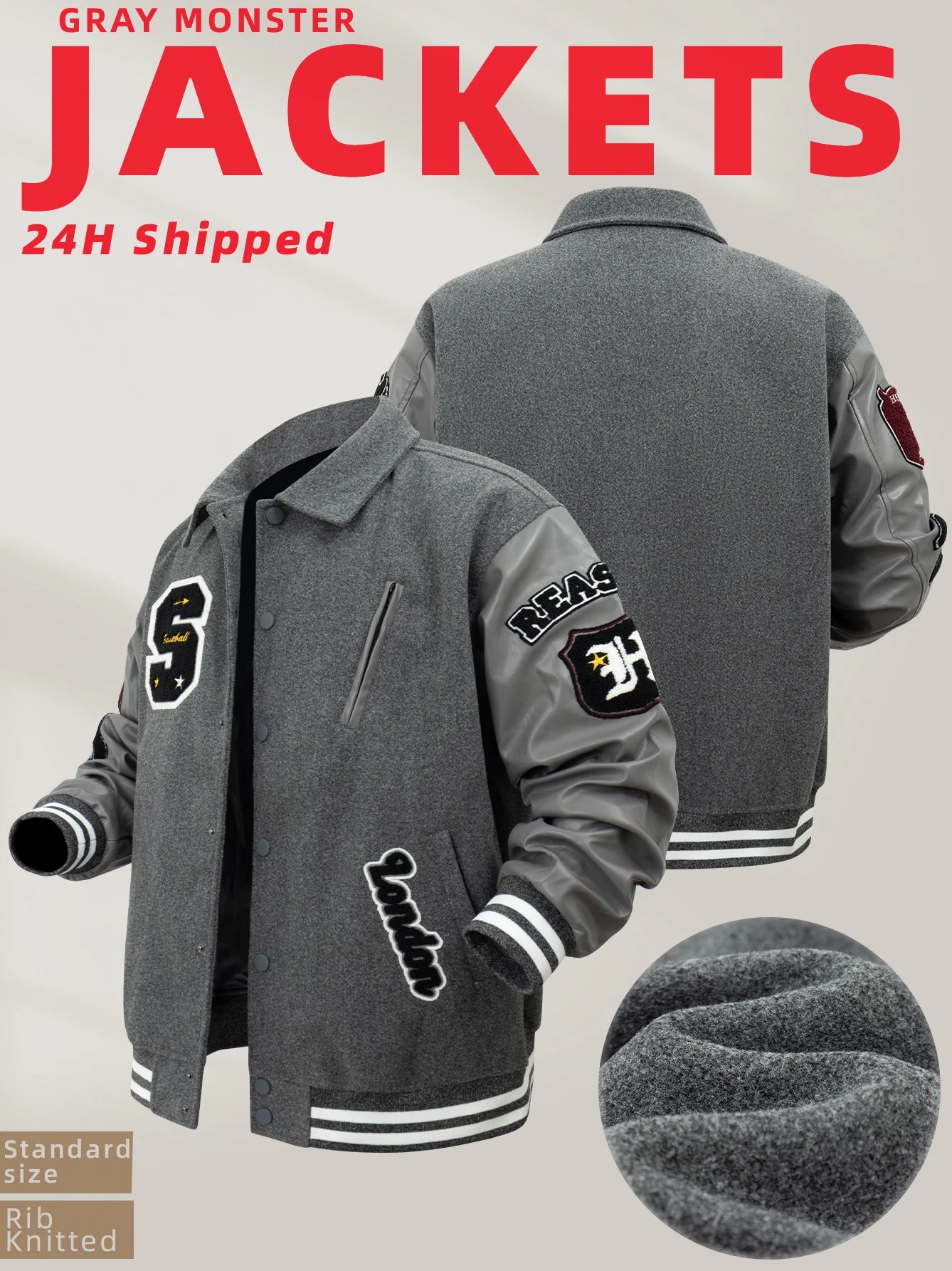 Collared Varsity Jacket