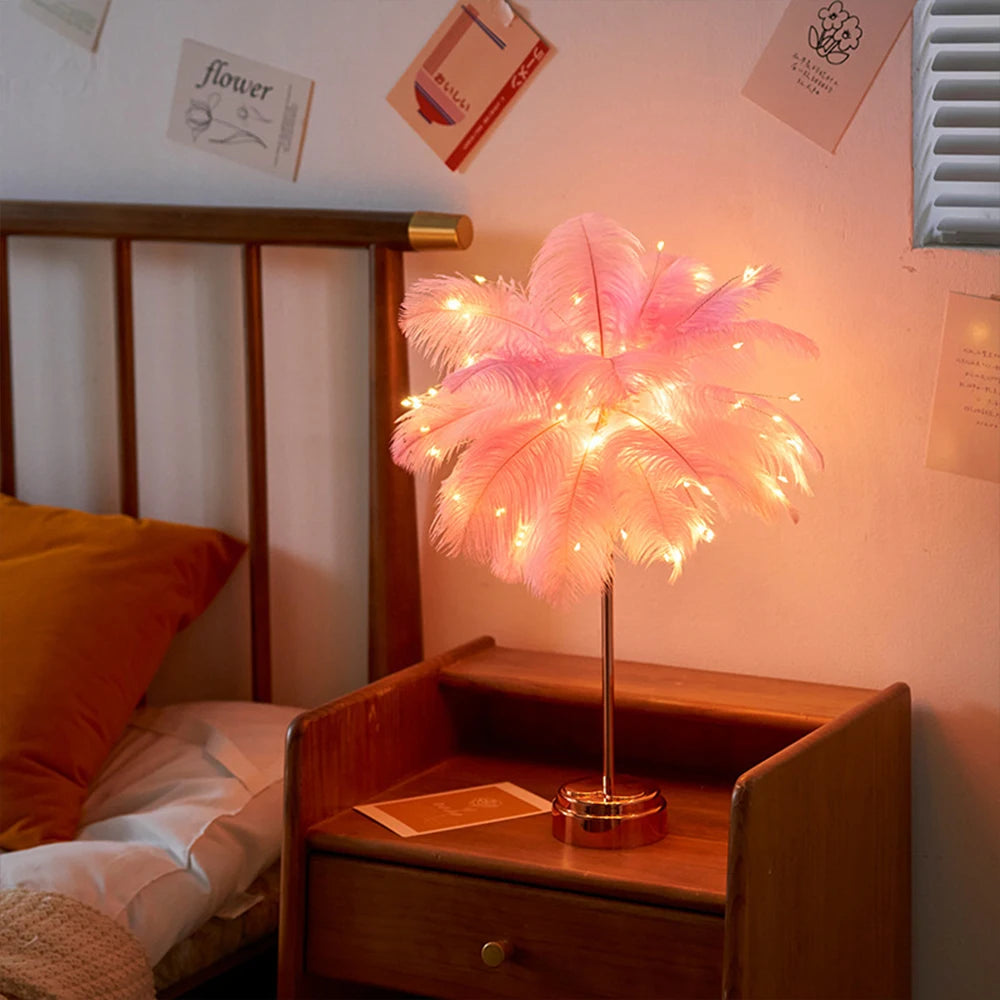 Feather Table Lamp