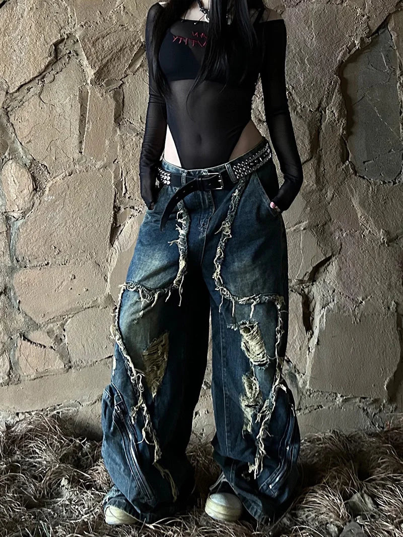 Distressed Goth Jeans