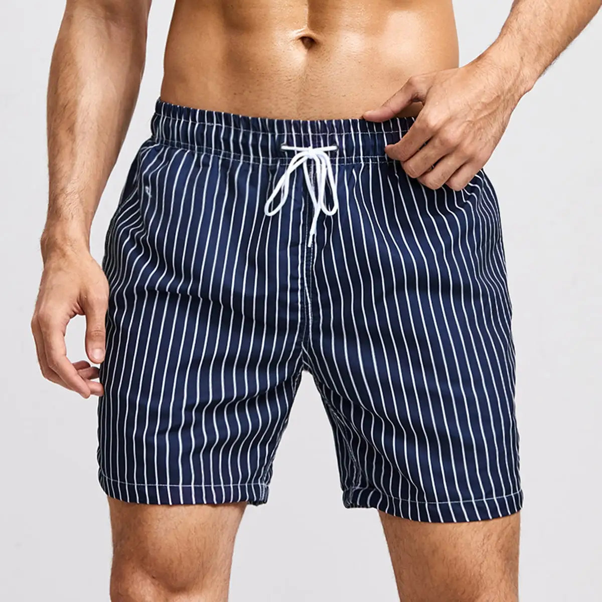 Striped Swim Trunks