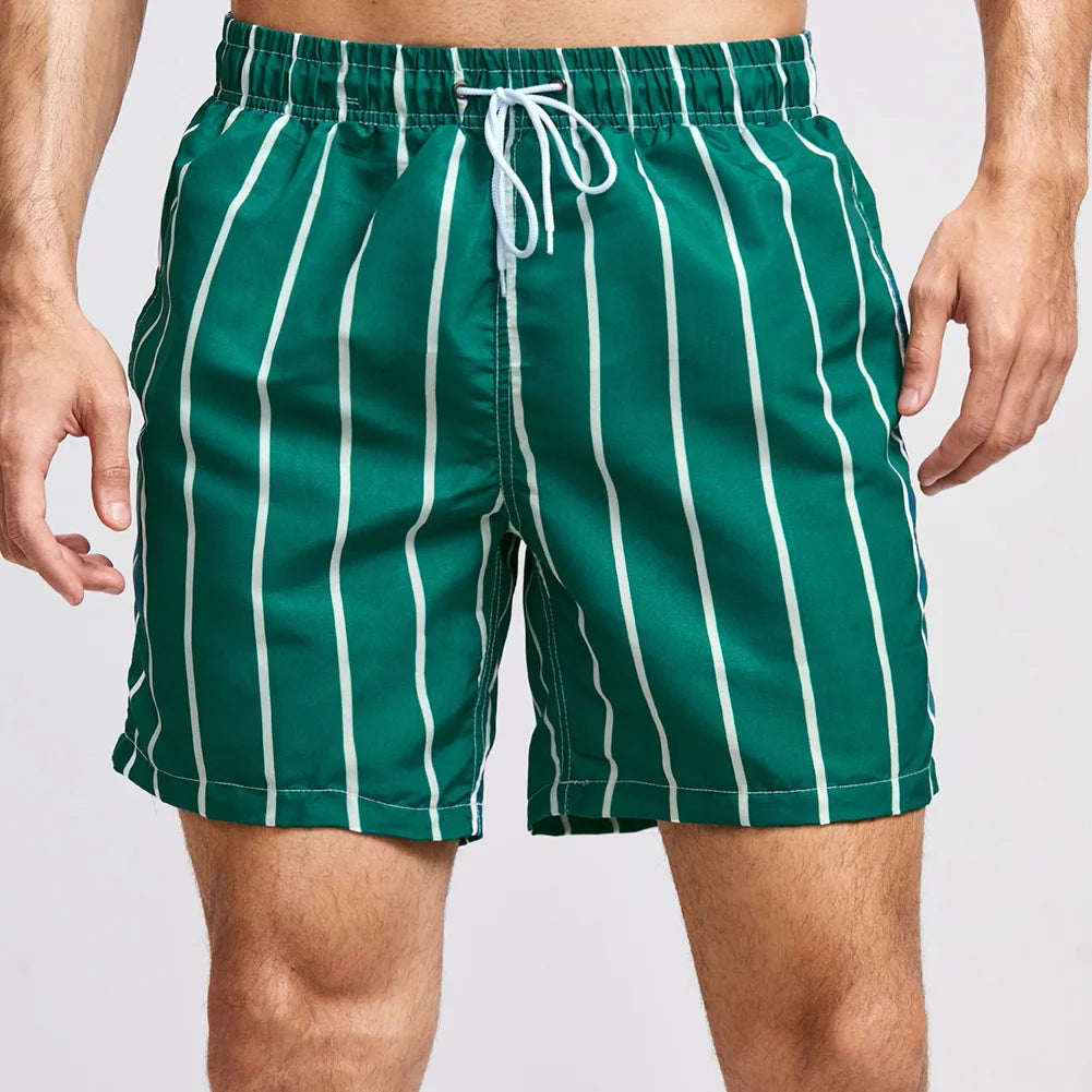 Striped Swim Trunks